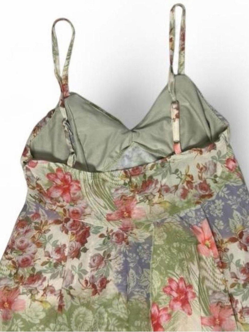 Floral Babydoll Cami Top XS Flowy Boho Cottagecore Fairycore Y2K Garden Festival - Picture 5 of 7